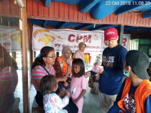 Bantuan Vaksinasi terhadap korban bencana di Palu